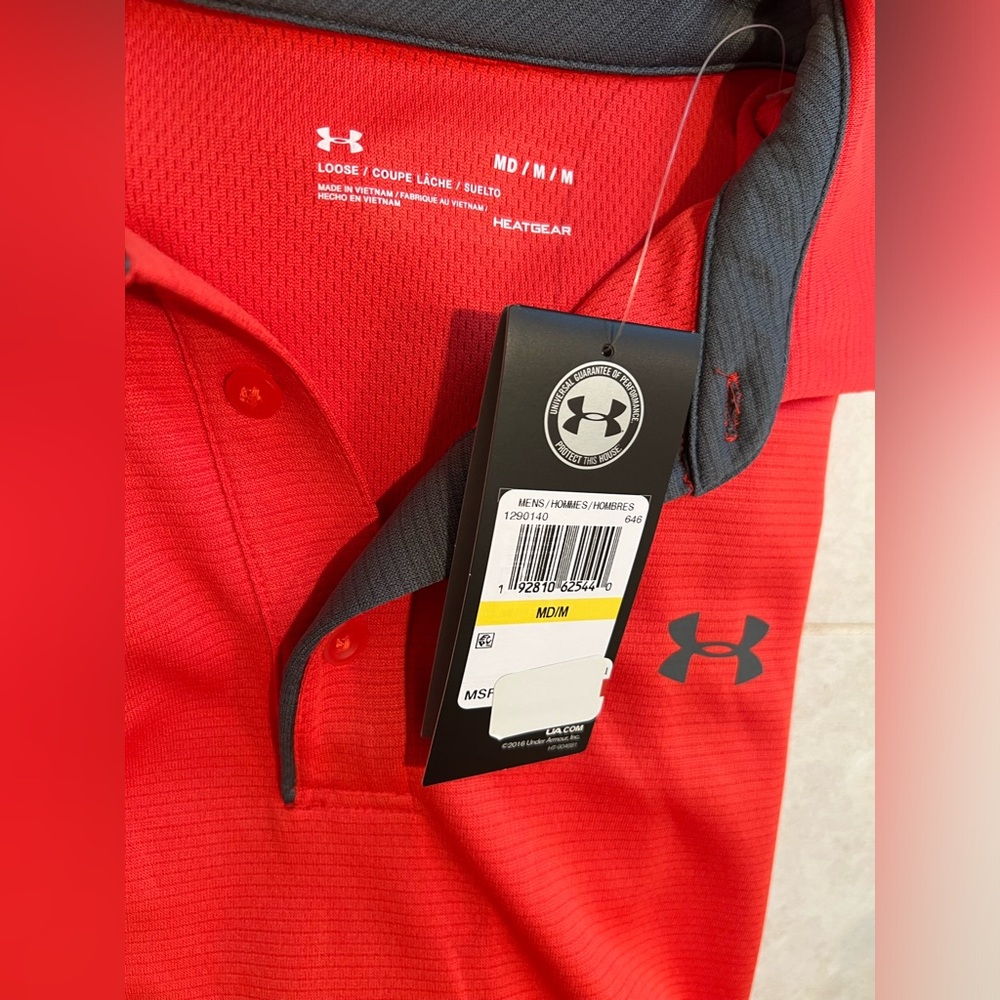 Under Armour Heat Gear Polo - Size Medium